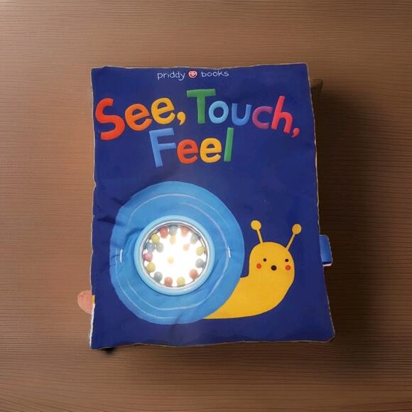 Priddy Books See, Touch, Feel Soft Cloth Baby Book Sensory Taggie Style - Picture 1 of 6
